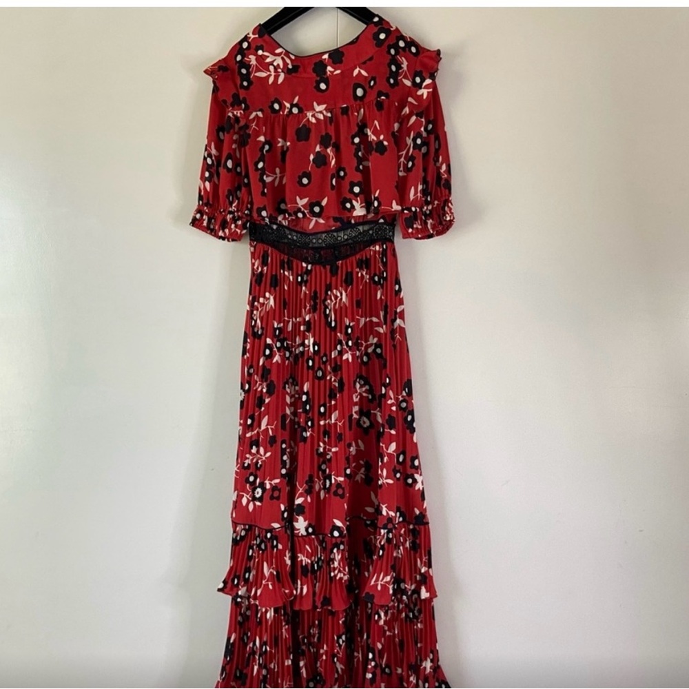 Floral Red Dress